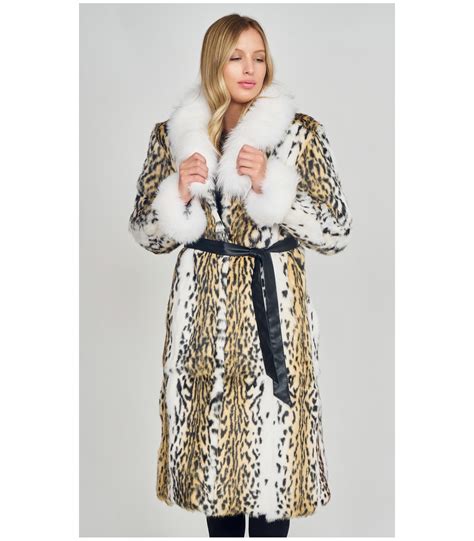 Leopard-Print Rabbit Fur Coat: FurHatWorld