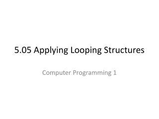 Looping Structure 的图像结果
