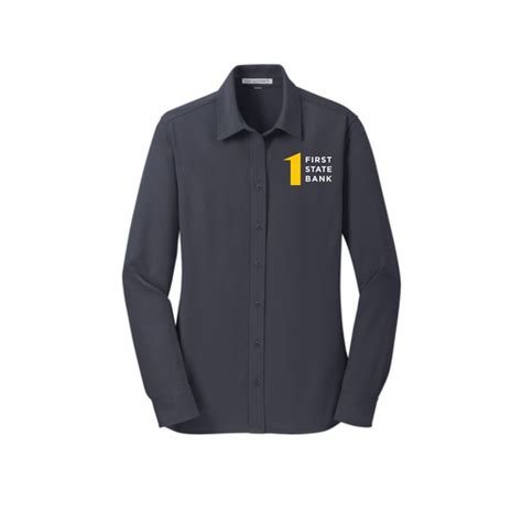 First State Bank Ladies Knit Dress Shirt - Kaleel's Clothing and Printing