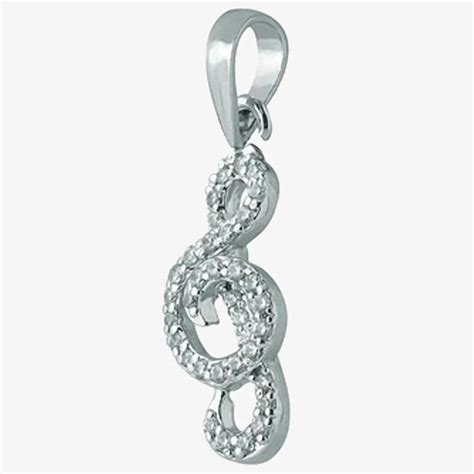 Silver Music Pendant. Embellished With Swarovski Zirconia ~ caratcafe ...