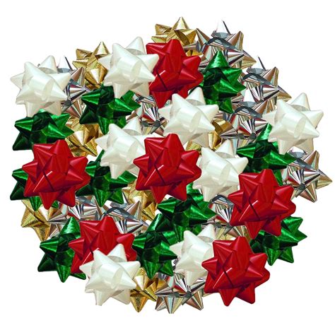 "Large Assorted 42ct Christmas & Holiday Gift Bows, Self-Stick ...
