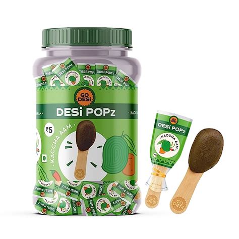 GO DESi Popz - Kaccha Aam Pop, Raw Mango & Jaggery Candy, Aam Candy ...