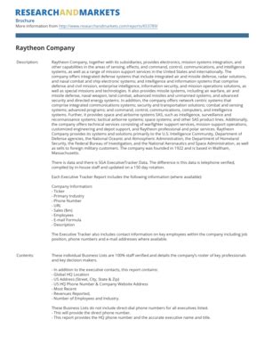 Fillable Online com/reports/653789/ Raytheon Company Description ...