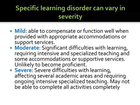 Specific learning disorders | PPTX