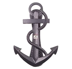 Brass Hardware India Door Knocker-Anchor CAST Iron (165mm) Black Powder ...