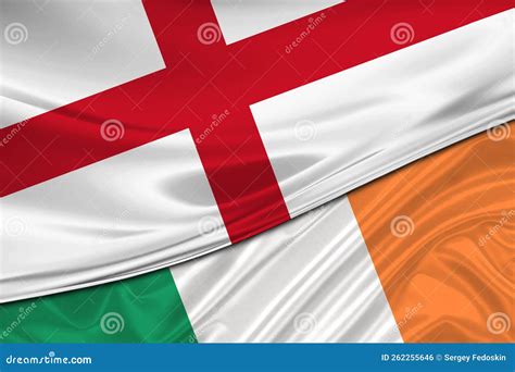 Banderas De Inglaterra E Irlanda. Relaciones Internacionales Stock de ...