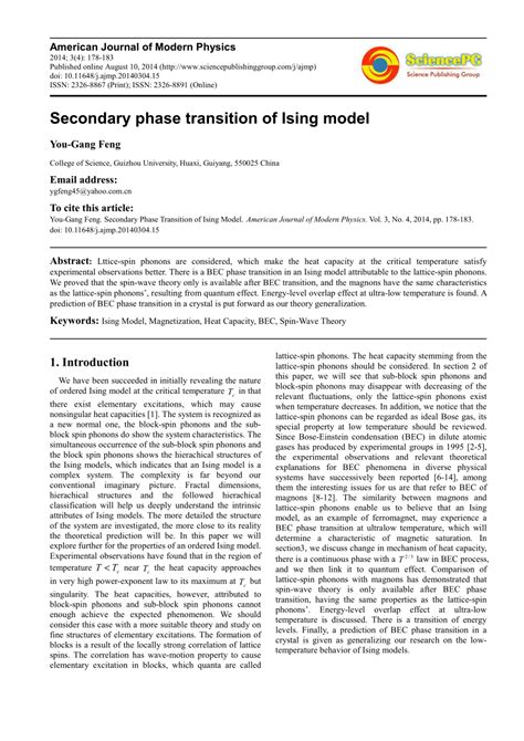 Image result for Ising Model Phase Transition