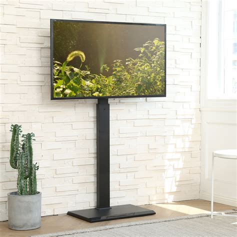 Modern Floor TV Stand up to 55 inch TV, Black Television Stand with ...