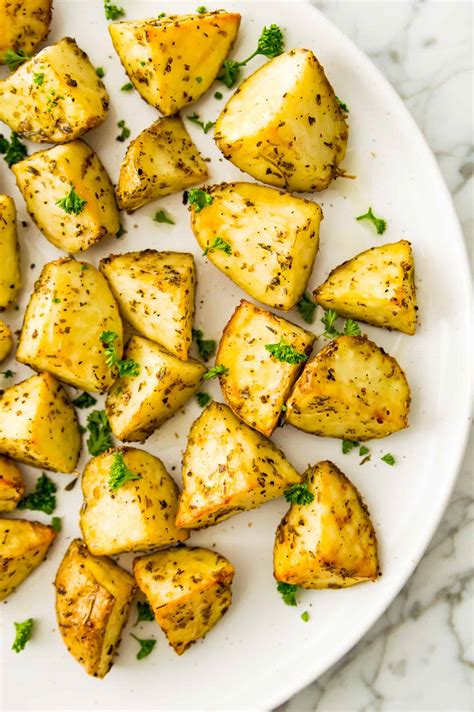 Cubed Potatoes Oven Roasted Diced Potatoes Easy Healthy Recipes