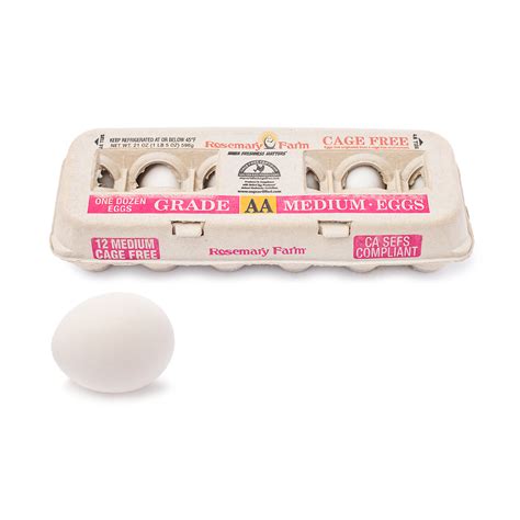 Get Rosemary Cage Free Grand AA Medium Eggs 12 count Delivered | Weee ...