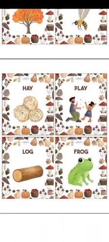 Fall rhyming words flashcards | Autumn | Printable by TDET Miss Laura