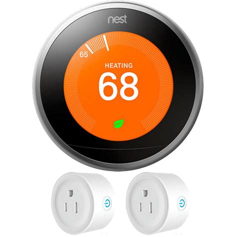Nest (T3007ES) Learning Thermostat 3rd Gen, Stainless Steel with Deco ...