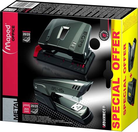 Maped Advanced Essential Set for Office- Stapler & Punch|Integrated ...