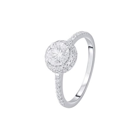 Buy Dazzling Diamond Halo Design Solitaire Ring HRG23022 Online at ORRA.