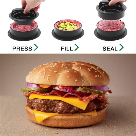 Snapklik.com : Burger Press Hamburger Patty Maker Slider Press Stuffed ...