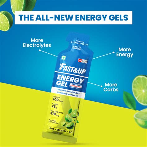 Energy Gel Non-Caffeinated for Instant Energy | Zesty Lemon