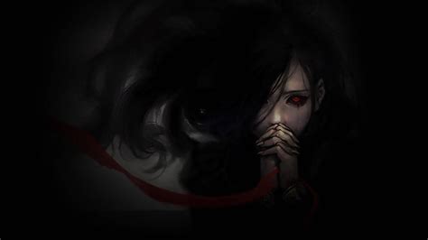 Download Black Horror Anime Ghost Wallpaper | Wallpapers.com