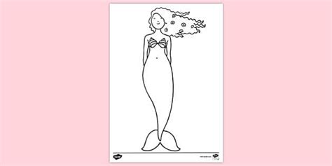 Third Mermaid Sister Colouring Sheet | Colouring Sheets