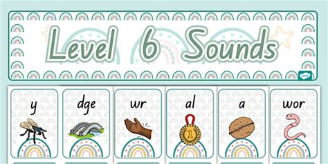 Level 6 Sounds Rainbow Display Pack (teacher made) - Twinkl
