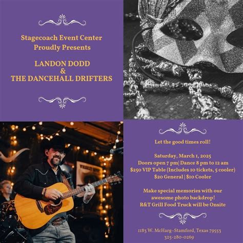 Landon Dodd & The Dancehall Drifters Mardi Gras Dance Party, Stagecoach ...