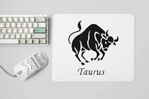METROMANTAR Taurus symbol (BG Black) - printed zodiac white gaming ...