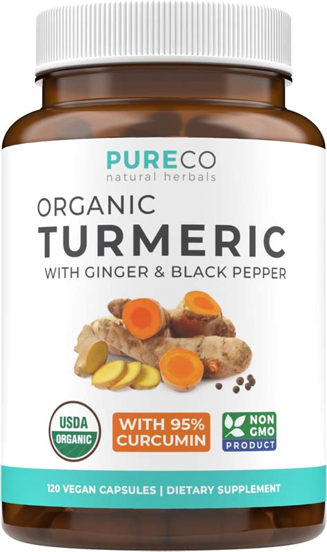 Amazon.com: Organic Turmeric Capsules | Turmeric Ginger Supplements with Black Pepper | USDA ...