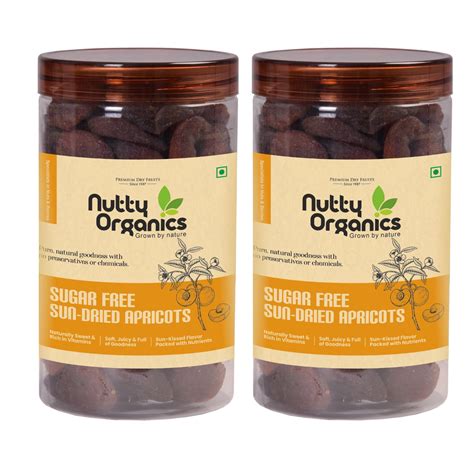 Nutty Organics 100% Natural Sun-Dried Seedless Apricots |Khumani ...