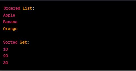 Sorted Set in Java 的图像结果