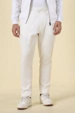 Allen Solly Jeans Track Pants & Joggers, Men Solid White Track Pants ...