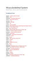 Image result for Musculoskeletal System Word