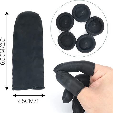 140g Disposable Latex Finger Cots - 205PCS Black Fingertips Protection ...