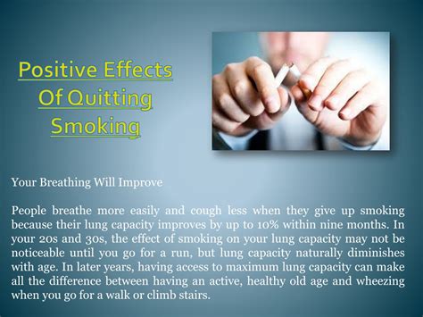 PPT - Positive Effects of Quitting Smoking PowerPoint Presentation, free download - ID:1387452