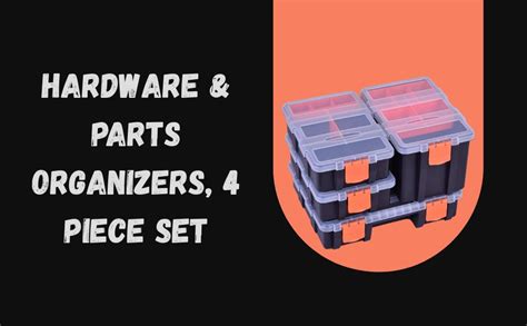 HROLY Hardware & Parts Organizers - 4 Piece Set | Stackable Storage ...