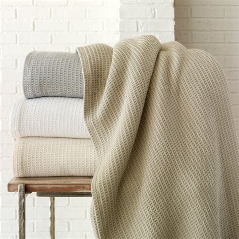 Riviera Waffle Weave Blankets by Peacock Alley