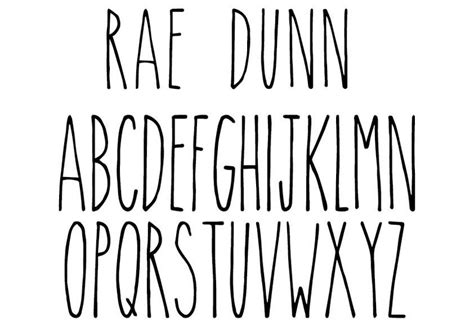 Rae Dunn Font Svg , Farmhouse Font , Rae Dunn Alphabet SVG , Skinny ...