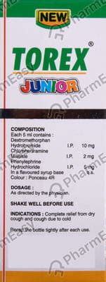 New Torex Junior Bottle Of 60ml Syrup: Uses, Side Effects, Price ...