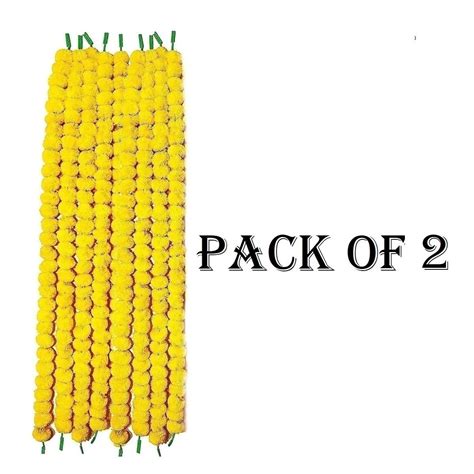 MB STAR 2 Pcs Marigold Artificial Flower Hanging Tassels for Home ...
