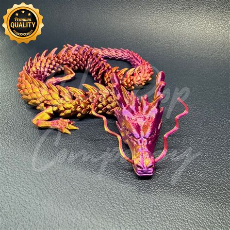 3D Printed Articulated Chinese Dragon With Egg Flexible - Etsy