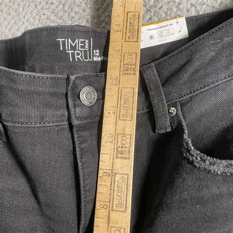 Time And True Jeans Womens 12 Pants Black Hi Rise Bootcut Distressed ...