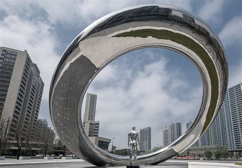 城市标志性雕塑水景亮光圆环不锈钢雕塑 展现城市之美|工业/产品|其他工业/产品|Ochna - 原创作品 - 站酷 (ZCOOL)