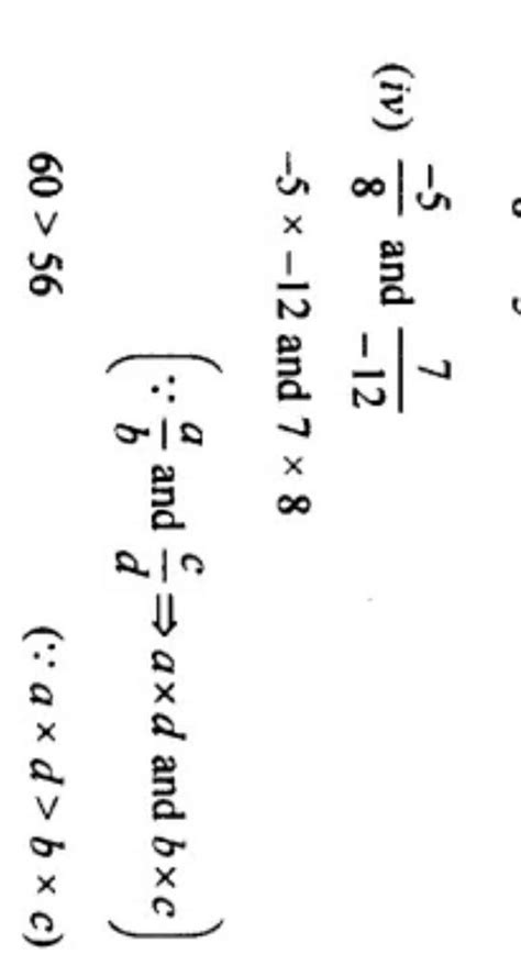 compare the following pairs of rational numbers -11\5,-21\5 class 8th ...