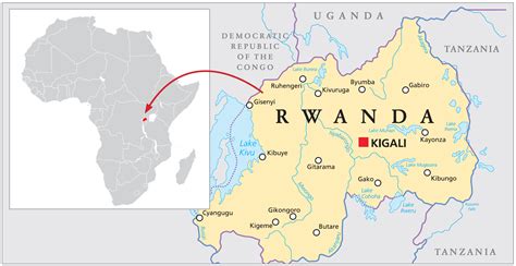 Rwanda Africa Map