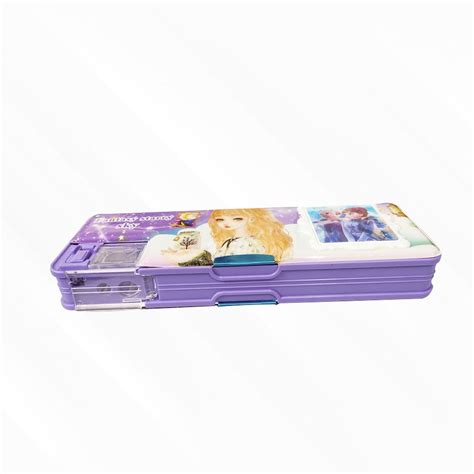 Frozen Fantasy Dual Compartment Magnetic Pencil Box With Calc : Gift ...