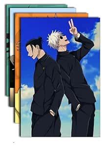 Pack of 4 Jujutsu Kaisen Poster Photo Set | Jjk Anime Wall Poster | JJK ...