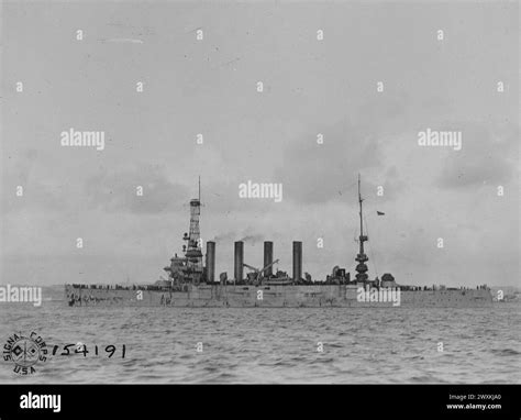 U.S.S. South Dakota underway, near Brest France ca. 1919 Stock Photo ...