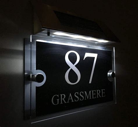 Buy Personalised! Modern House Signs Plaques Door Numbers 1-9999 Street ...