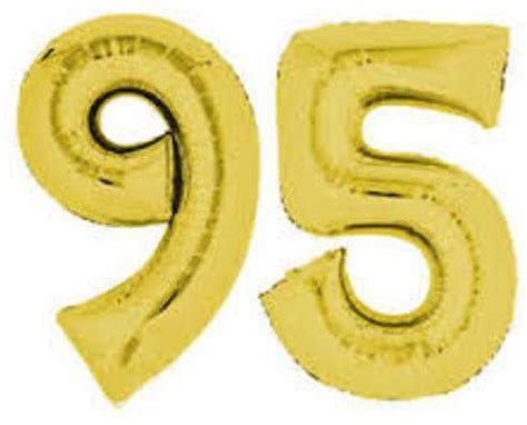 Number-95-Foil-Balloon---Gold "Brings Beauty On Your Day" price from ...