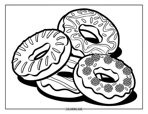 75+ Doughnut Coloring Pages for Kids & Adults (Free Printable PDFs)