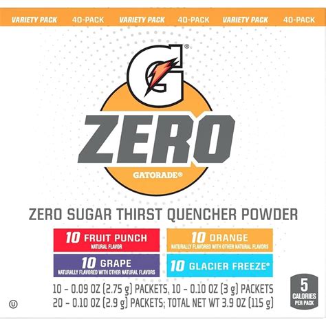 Gatorade G Zero Powder Variety Pack - 40 count - India | Ubuy