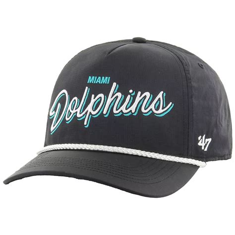 Men's '47 Black Miami Dolphins Brrr Fairway Hitch Adjustable Hat